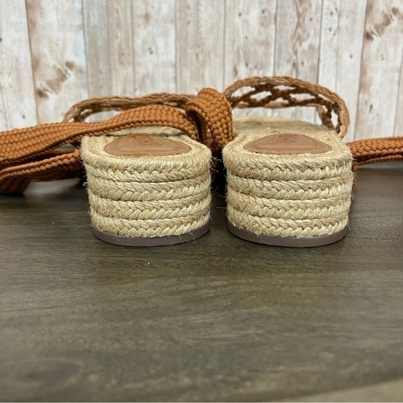 Schutz Byana Raffia Wrapped Flatform Lace Up Espadrille Size 6 Women - Picture 6 of 11